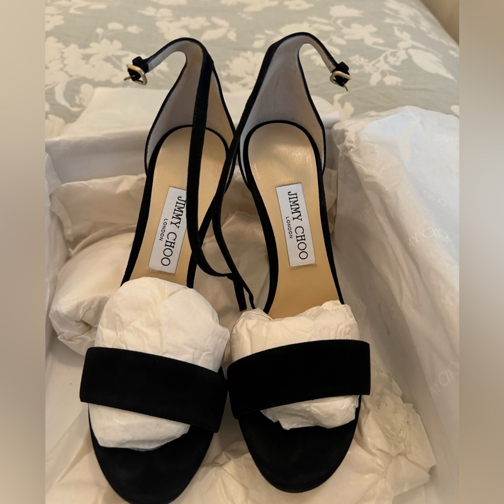 Jimmy Choo Black Misty 120 size 38 Unworn
